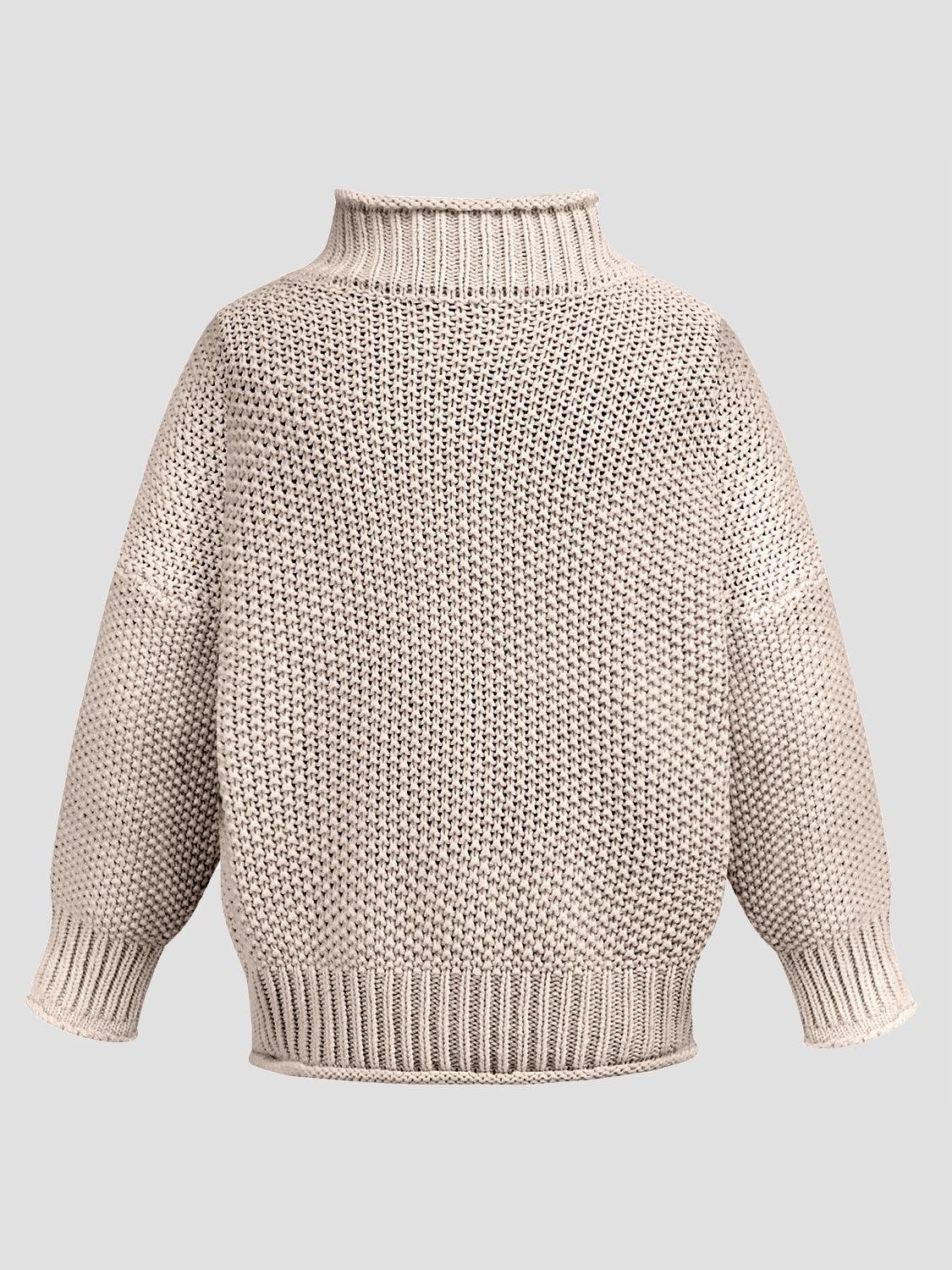 Turtleneck Long Sleeve Sweater | Trendy & Cozy Knitwear for Women - Modestly Vogue 