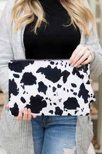 Versatile Cow Print Oversized Handbag – Stylish & Functional Everyday Clutch | Modestly Vogue - Modestly Vogue 