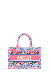 Versatile Handbag | Stylish & Functional AMOUR Flower Oblique Book Small Tote Bag - Modestly Vogue 