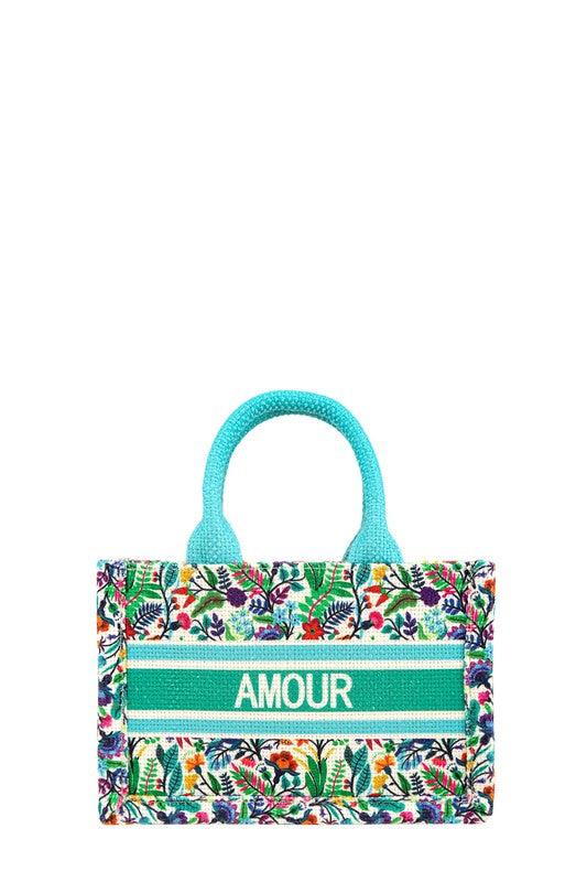 Versatile Handbag | Stylish & Functional AMOUR Flower Oblique Book Small Tote Bag - Modestly Vogue 