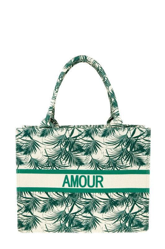 Versatile Handbag | Stylish & Functional AMOUR Tropical Oblique Book Tote Bag - Modestly Vogue 