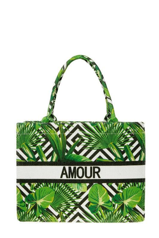 Versatile Handbag | Stylish & Functional AMOUR Tropical Oblique Book Tote Bag - Modestly Vogue 