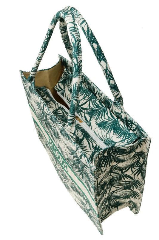 Versatile Handbag | Stylish & Functional AMOUR Tropical Oblique Book Tote Bag - Modestly Vogue 