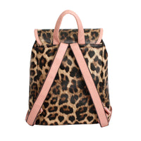 Versatile Handbag | Stylish & Functional Backpack Leopard and Pink Flap Bag Set for Women - Modestly Vogue 