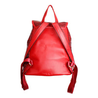 Versatile Handbag | Stylish & Functional Backpack Red Croc Flap Bag Set for Women - Modestly Vogue 