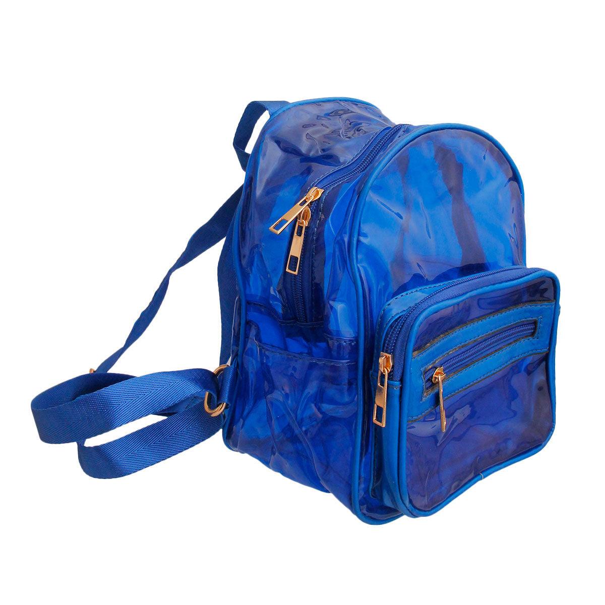 Versatile Handbag | Stylish & Functional Blue Transparent Backpack - Modestly Vogue 