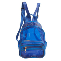 Versatile Handbag | Stylish & Functional Blue Transparent Backpack - Modestly Vogue 