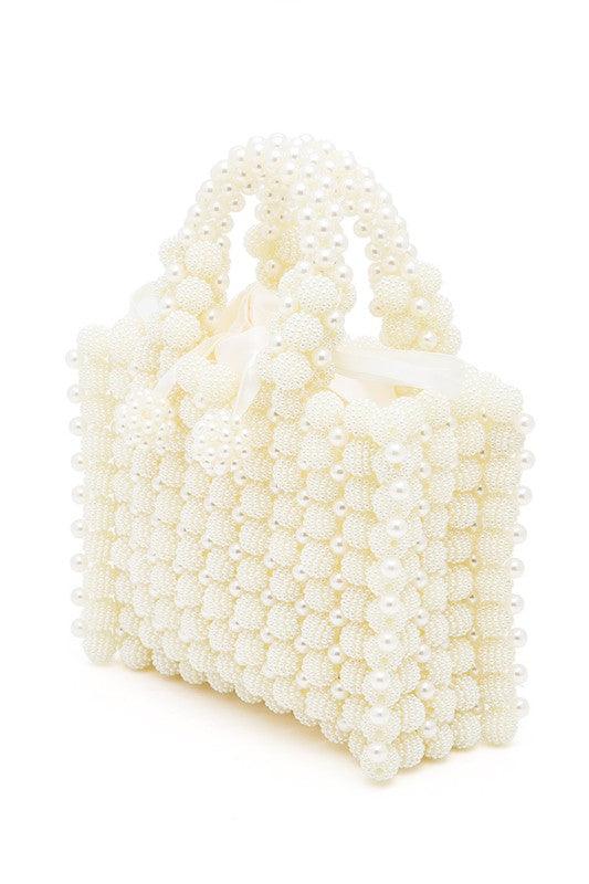 Versatile Handbag | Stylish & Functional Braided Pearl Structure Top Handle Clutch Bag - Modestly Vogue 