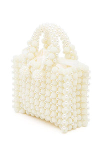 Versatile Handbag | Stylish & Functional Braided Pearl Structure Top Handle Clutch Bag - Modestly Vogue 