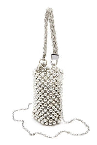 Versatile Handbag | Stylish & Functional Braided Shiny Beads Top Handle Swing Clutch Bag - Modestly Vogue 