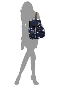 Boho Chic Handbag | Functional Cactus Printed Canvas Backpack - Modestly Vogue 