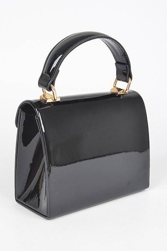 Versatile Handbag | Stylish & Functional Chic Patent Leather Top Handle Swing Bag | Fashionable Handbag for Women - Modestly Vogue 