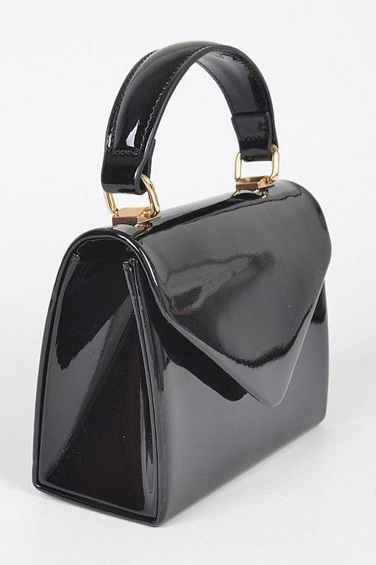 Versatile Handbag | Stylish & Functional Chic Patent Leather Top Handle Swing Bag | Fashionable Handbag for Women - Modestly Vogue 