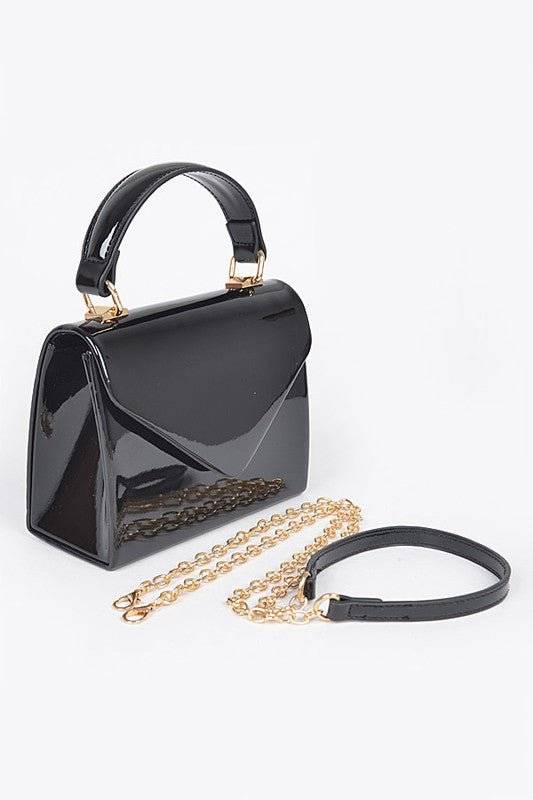 Versatile Handbag | Stylish & Functional Chic Patent Leather Top Handle Swing Bag | Fashionable Handbag for Women - Modestly Vogue 