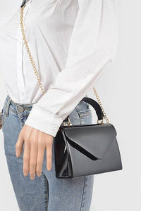 Versatile Handbag | Stylish & Functional Chic Patent Leather Top Handle Swing Bag | Fashionable Handbag for Women - Modestly Vogue 