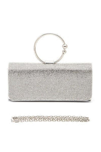 Versatile Handbag | Stylish & Functional Circle Handle Rhinestone Evening Clutch Bag - Modestly Vogue 