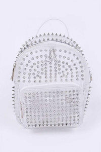 Versatile Handbag | Stylish & Functional Clear Studded Iconic Backpack - Modestly Vogue 