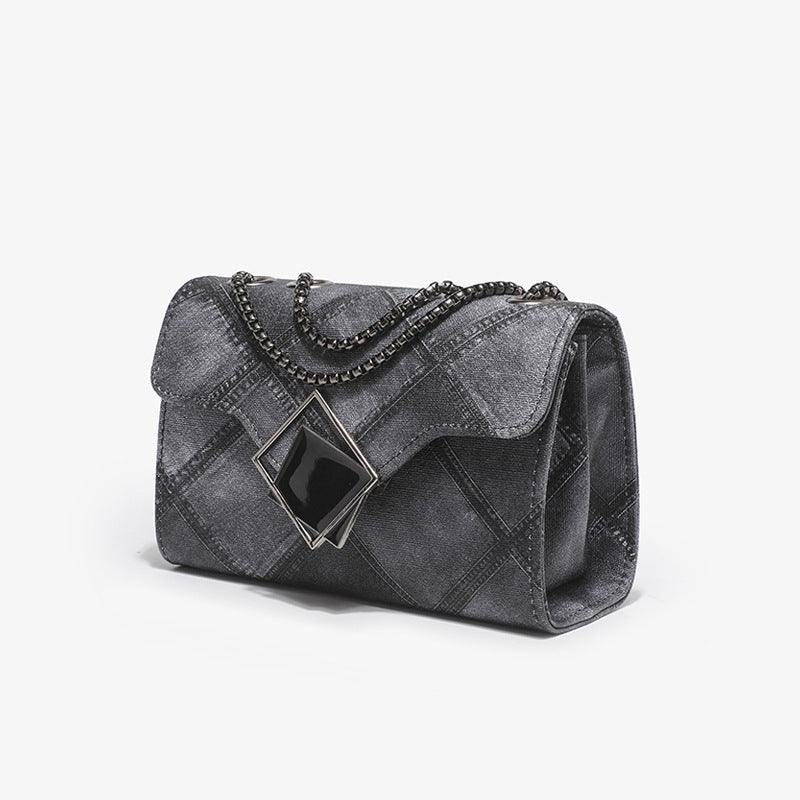 Versatile Handbag | Stylish & Functional Color Ink Gradient Small Square Bag Personality Rhombus Embossed Chain Messenger Bag - Modestly Vogue 