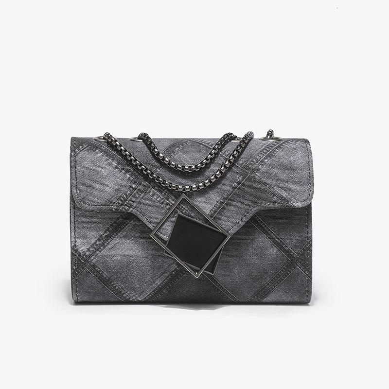 Versatile Handbag | Stylish & Functional Color Ink Gradient Small Square Bag Personality Rhombus Embossed Chain Messenger Bag - Modestly Vogue 