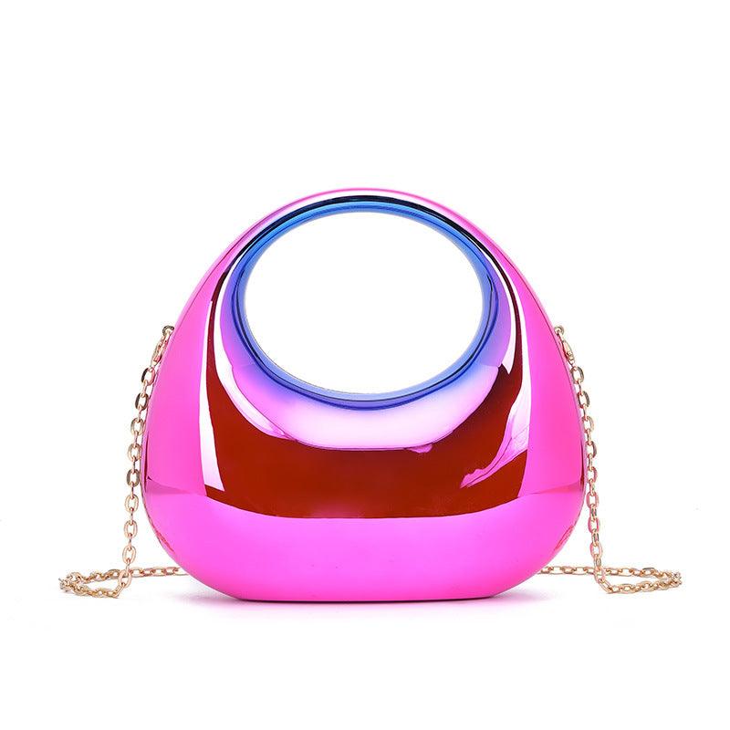 Versatile Handbag | Stylish & Functional Colorful Crescent Moon Acrylic Handbag Socialite Handbag Makeup Dinner Women Bag - Modestly Vogue 