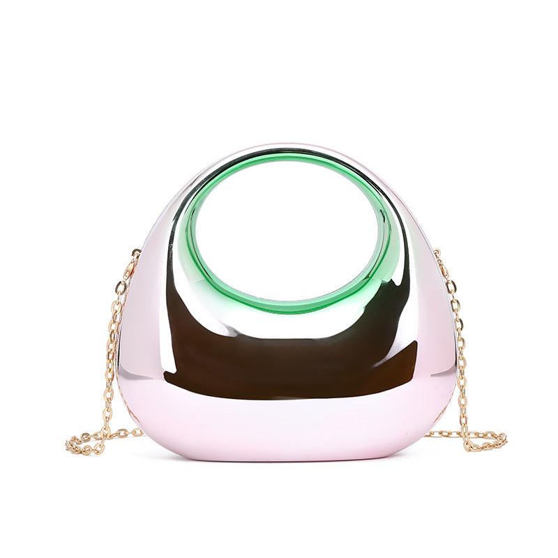 Versatile Handbag | Stylish & Functional Colorful Crescent Moon Acrylic Handbag Socialite Handbag Makeup Dinner Women Bag - Modestly Vogue 