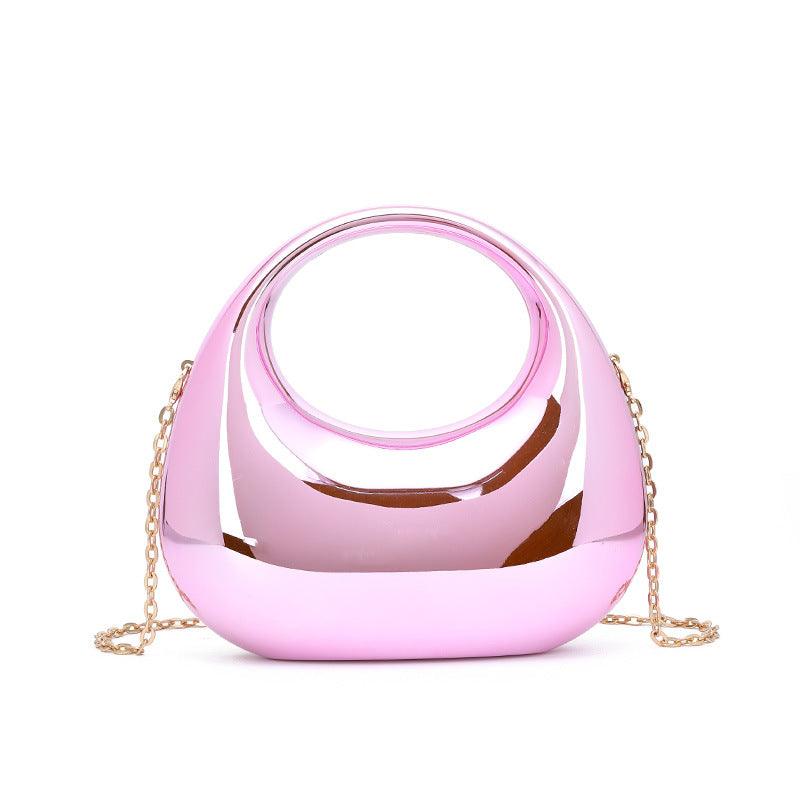 Versatile Handbag | Stylish & Functional Colorful Crescent Moon Acrylic Handbag Socialite Handbag Makeup Dinner Women Bag - Modestly Vogue 