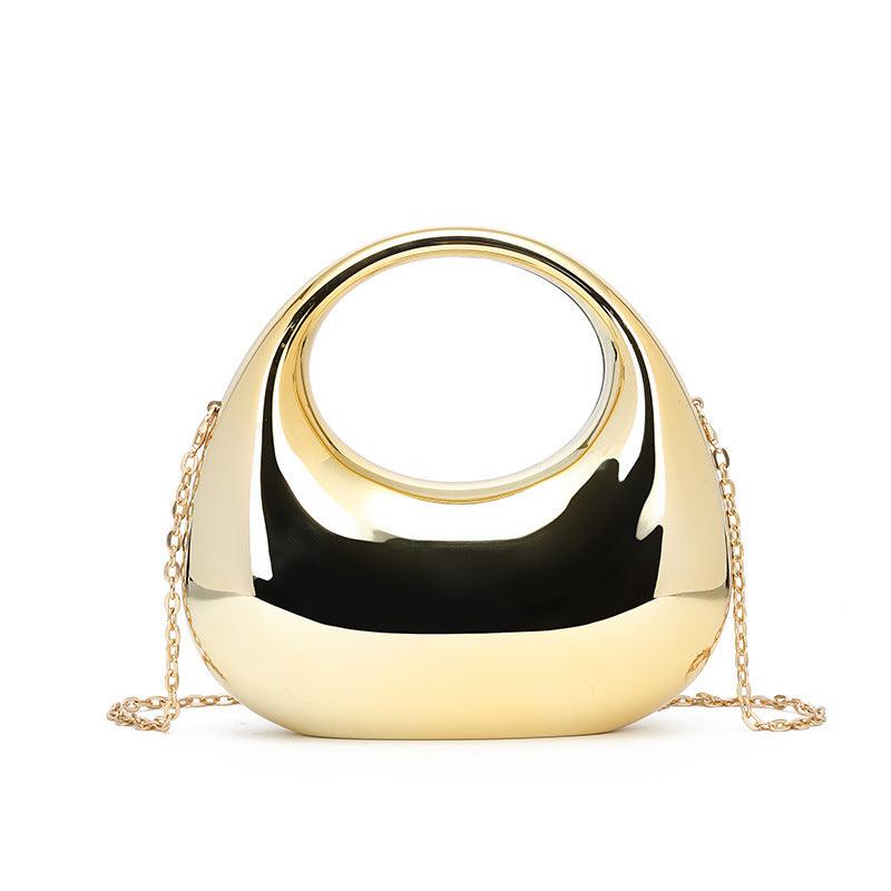 Versatile Handbag | Stylish & Functional Colorful Crescent Moon Acrylic Handbag Socialite Handbag Makeup Dinner Women Bag - Modestly Vogue 