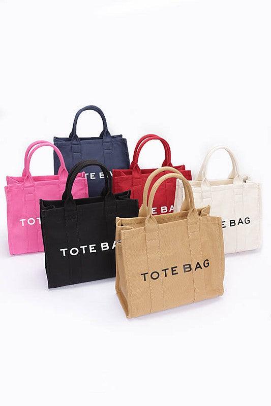 Versatile Handbag | Stylish & Functional Cotton Canvas Convertible Small Tote Bag - Modestly Vogue 