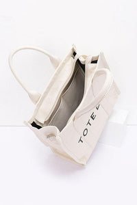 Versatile Handbag | Stylish & Functional Cotton Canvas Convertible Small Tote Bag - Modestly Vogue 