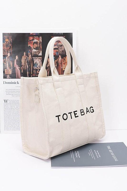 Versatile Handbag | Stylish & Functional Cotton Canvas Convertible Small Tote Bag - Modestly Vogue 