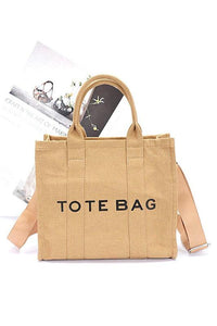 Versatile Handbag | Stylish & Functional Cotton Canvas Convertible Small Tote Bag - Modestly Vogue 