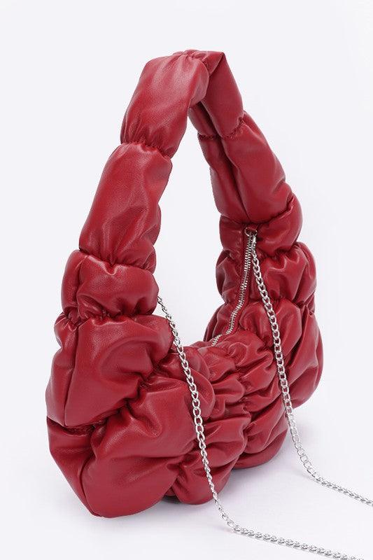 Versatile Handbag | Stylish & Functional Crinkle Faux Leather Shoulder Bag - Modestly Vogue 