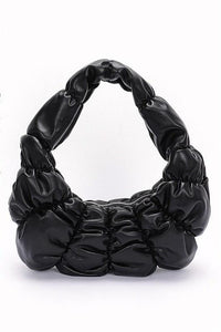 Versatile Handbag | Stylish & Functional Crinkle Faux Leather Shoulder Bag - Modestly Vogue 