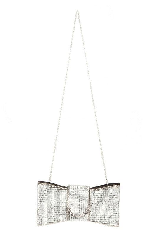 Versatile Handbag | Stylish & Functional Crystal Ribbon Shape Crossbody Bag - Modestly Vogue 