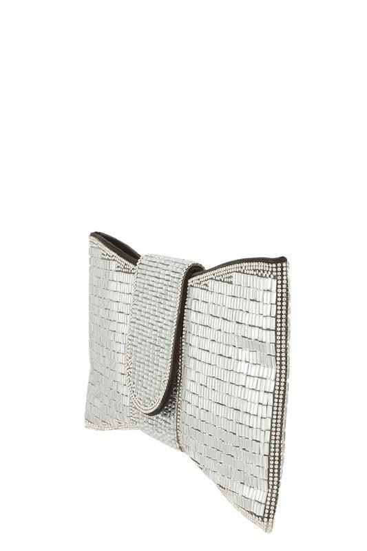 Versatile Handbag | Stylish & Functional Crystal Ribbon Shape Crossbody Bag - Modestly Vogue 