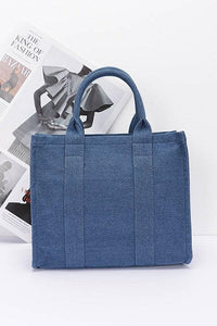 Denim Handbag | Functional Convertible Small Tote Bag - Modestly Vogue 