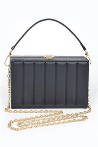 Versatile Handbag | Stylish & Functional Embossed Box Top Handle Clutch Bag - Modestly Vogue 