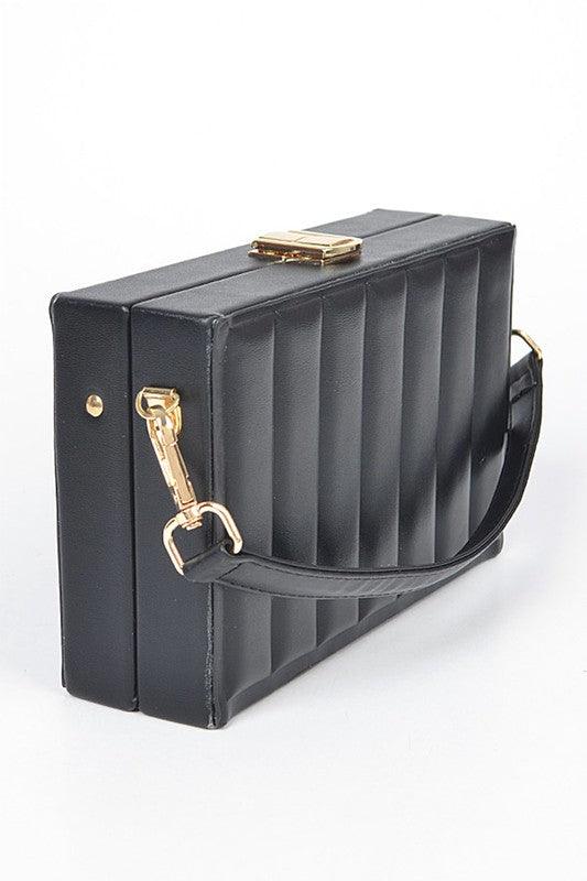 Versatile Handbag | Stylish & Functional Embossed Box Top Handle Clutch Bag - Modestly Vogue 