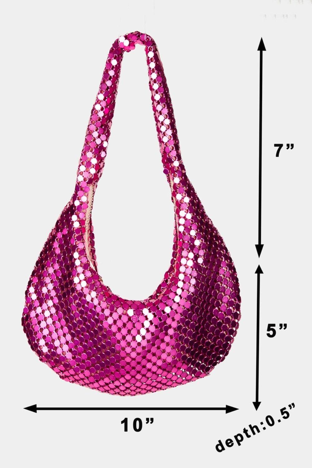 Versatile Handbag | Stylish & Functional Fame Sequin Disc Handbag - Modestly Vogue 