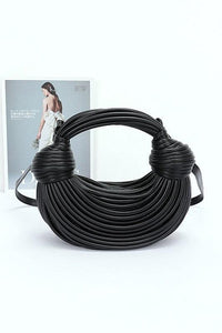 Versatile Handbag | Stylish & Functional Faux Leather String Rope Top Handle Swing Bag - Modestly Vogue 