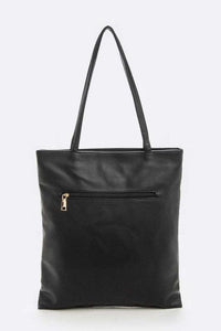 Versatile Handbag | Stylish & Functional Glasses Girl Sequins Large Tote Bag - Modestly Vogue 