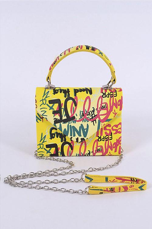 Versatile Handbag | Stylish & Functional Graffiti Boxy Swing Bag - Modestly Vogue 