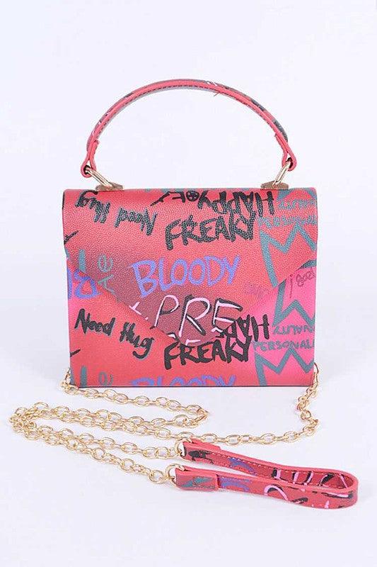 Versatile Handbag | Stylish & Functional Graffiti Boxy Swing Bag - Modestly Vogue 