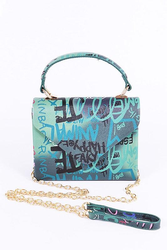 Versatile Handbag | Stylish & Functional Graffiti Boxy Swing Bag - Modestly Vogue 