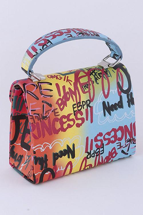 Versatile Handbag | Stylish & Functional Graffiti Boxy Swing Bag - Modestly Vogue 