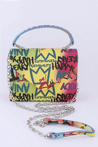 Versatile Handbag | Stylish & Functional Graffiti Boxy Swing Bag - Modestly Vogue 