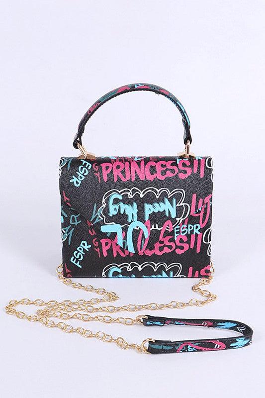 Versatile Handbag | Stylish & Functional Graffiti Boxy Swing Bag - Modestly Vogue 