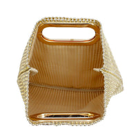 Versatile Handbag | Stylish & Functional Handbag Gold Rhinestone Mesh Square Clutch Women - Modestly Vogue 