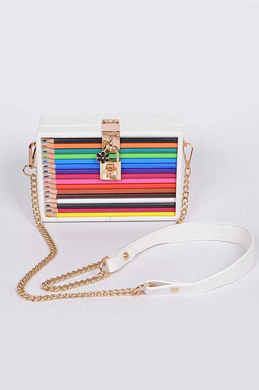 Versatile Handbag | Stylish & Functional Iconic Locket Color Pencil Box Clutch - Modestly Vogue 