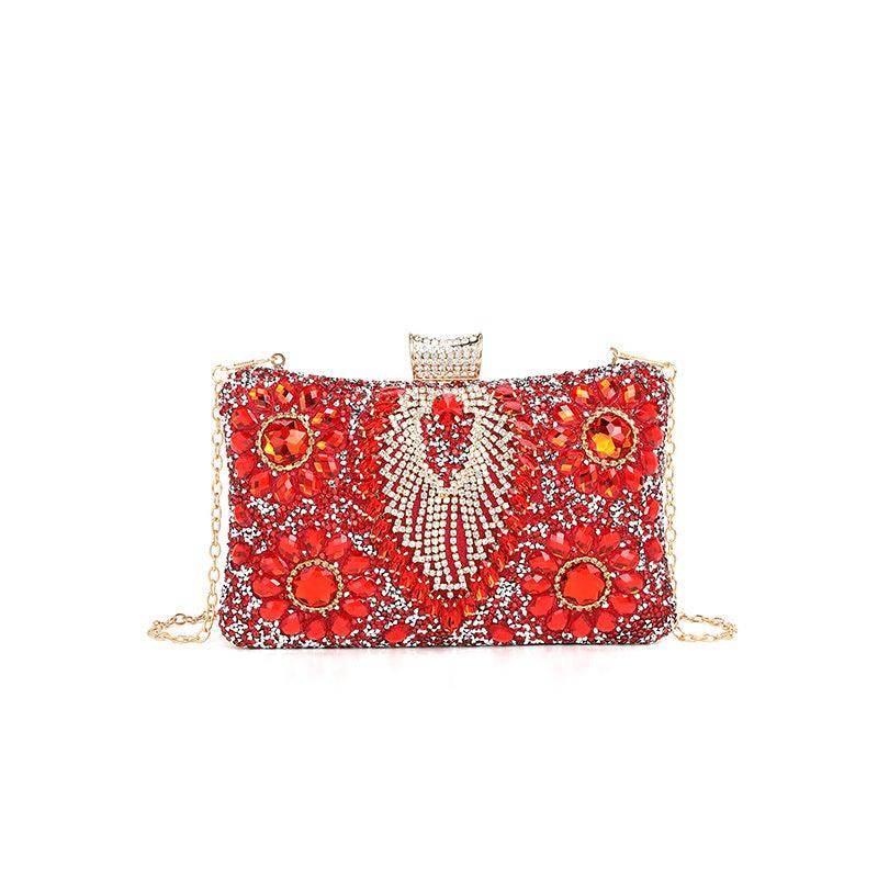 Versatile Handbag | Stylish & Functional Inlaid with Diamond Dinner Bag Women Cocktail Rhinestone Bag Socialite Dress Clutch Accessories - Modestly Vogue 